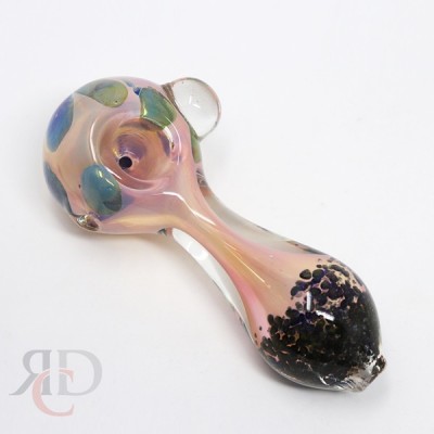GLASS PIPE GOLD FUMED AND ART PIPE GP7539 1CT